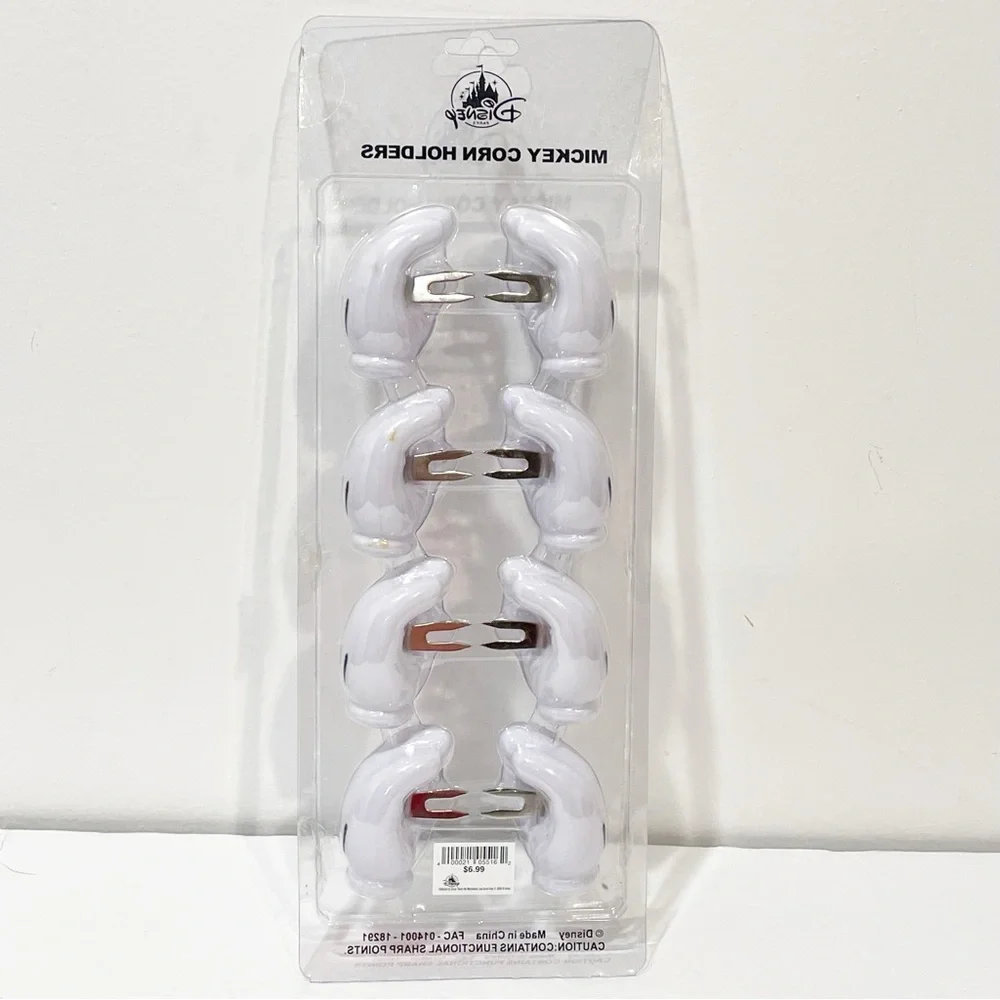 Disney Store Mickey Mouse‎ Hands Corn on The Cob Holders Set Of 4 New